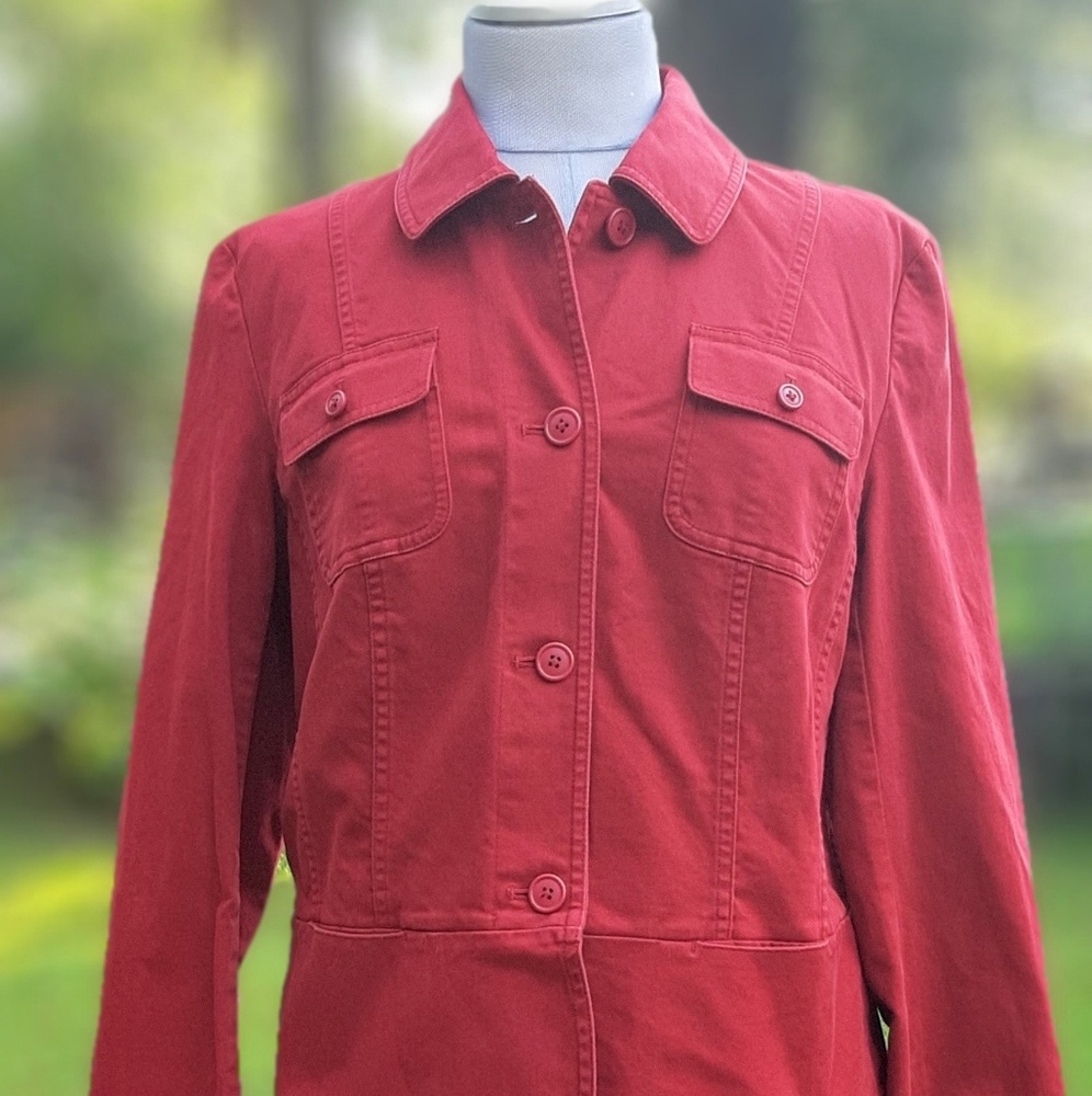 Red Talbots Sz 12 Petites Stretch Preowned